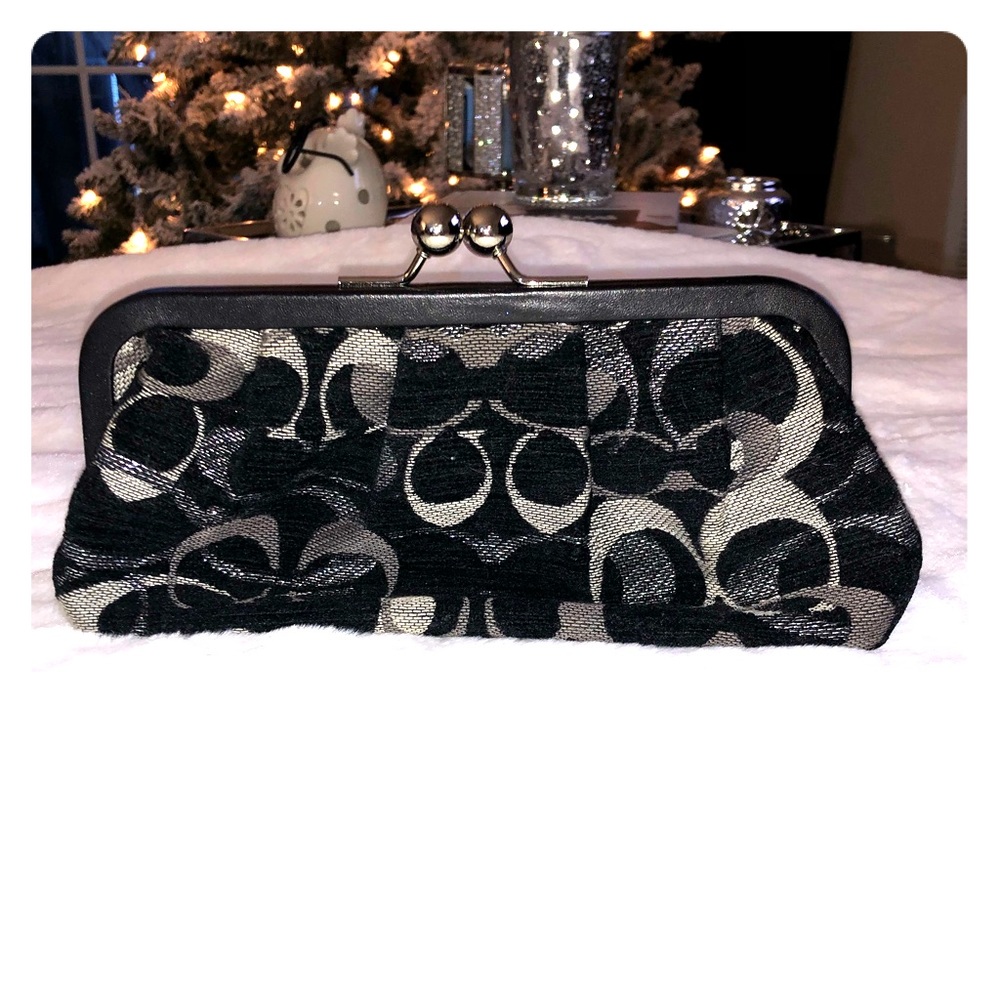 Coach Butterfly Clasp Clutch